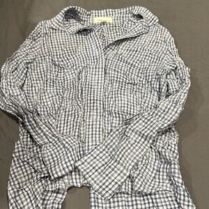 Cloth & Stone Navy and White Plaid Casual Shirt